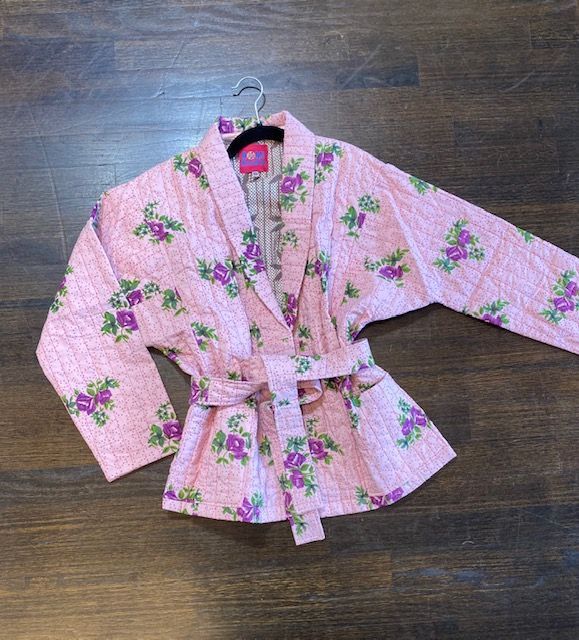 ROSE QUILTED KIMONO-ONE SIZE