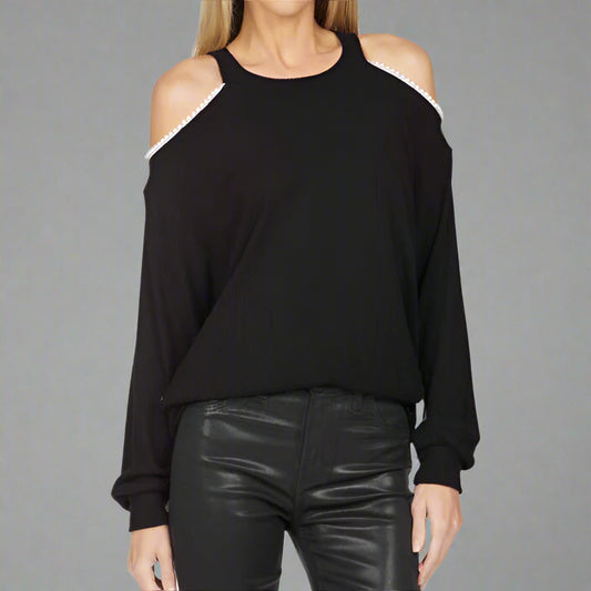 JAYLEE OPEN SHOULDER PULLOVER