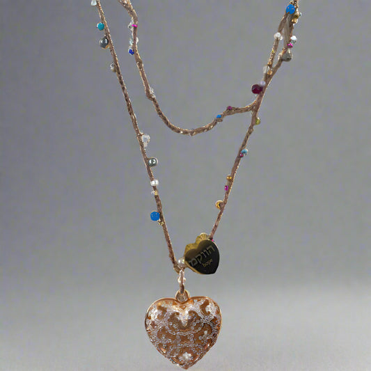 HAND WOVEN BEAD PEARL LOCKET