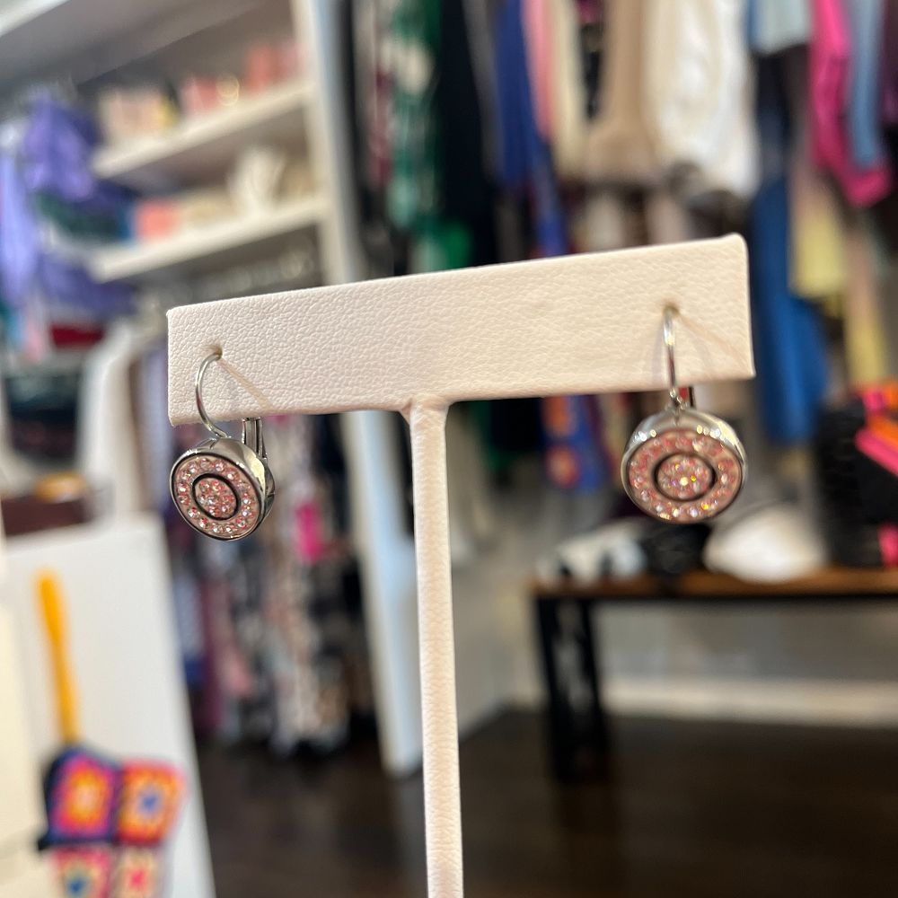 CZ ROUND CLUSTER EARRINGS
