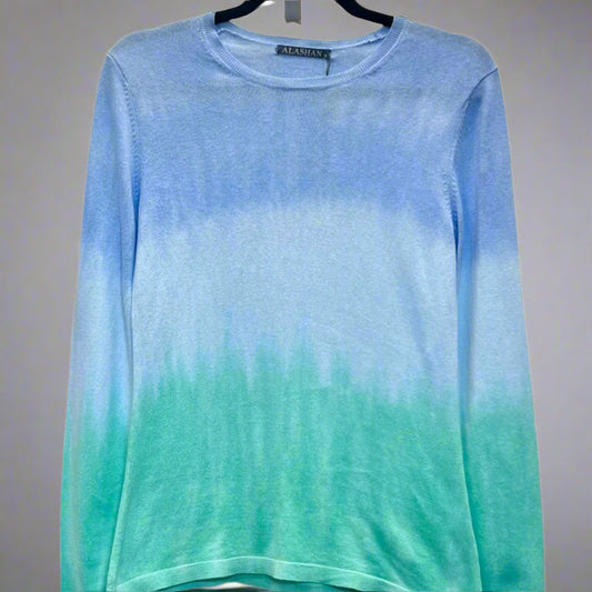 DIP DYE CREW WITH STRIATIONS