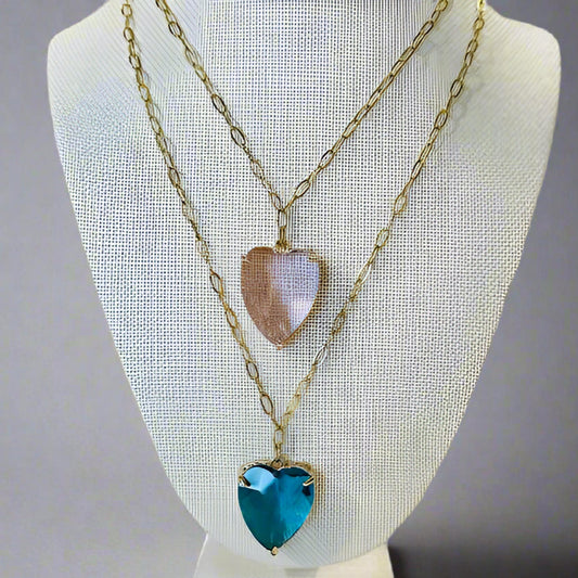 CRYSTAL HEART NECKLACE