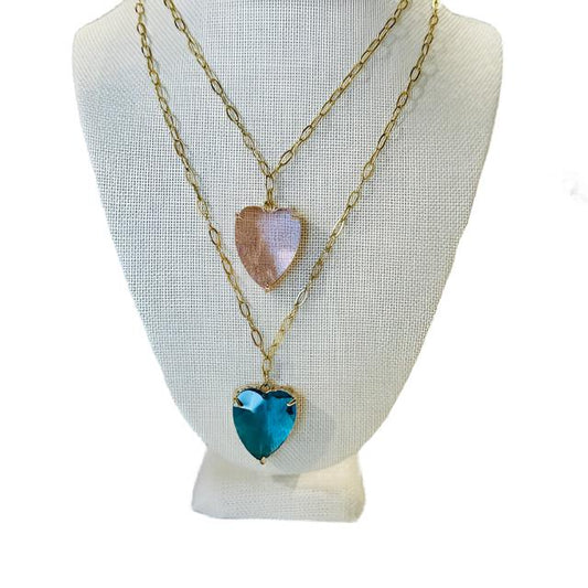 CRYSTAL HEART NECKLACE