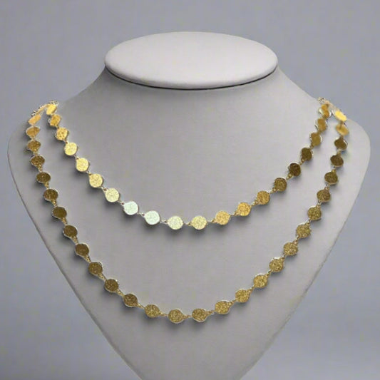 GOLD OVER SILVER NECKLACE