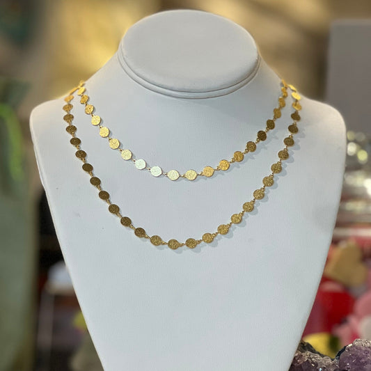 GOLD OVER SILVER NECKLACE