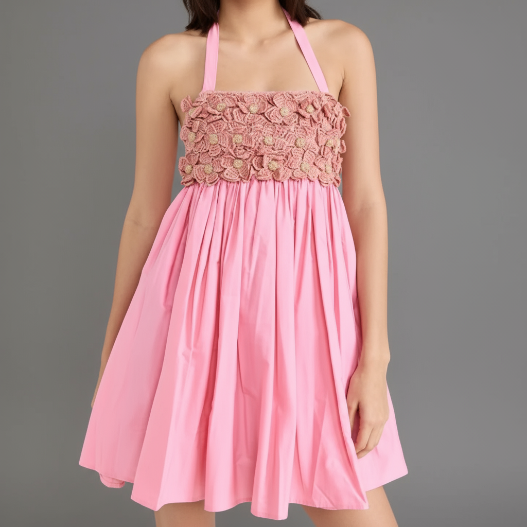 SANDRA PINK MINI DRESS