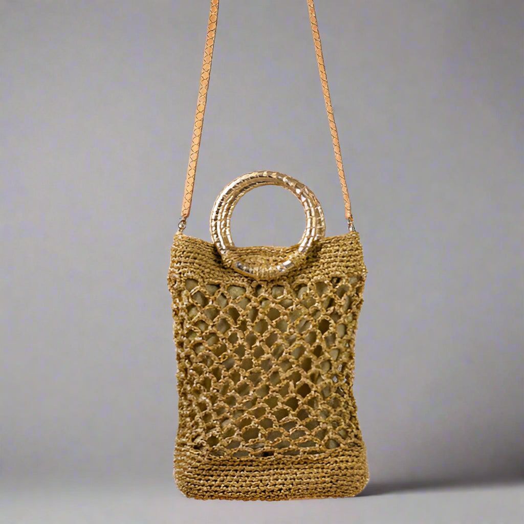 GLITTER CROCHET BAG