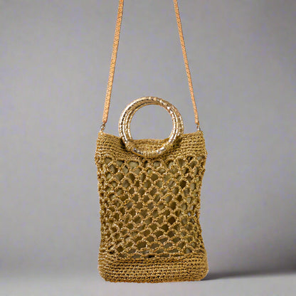 GLITTER CROCHET BAG