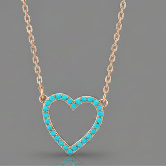 TURQUOISE HEART NECKLACE