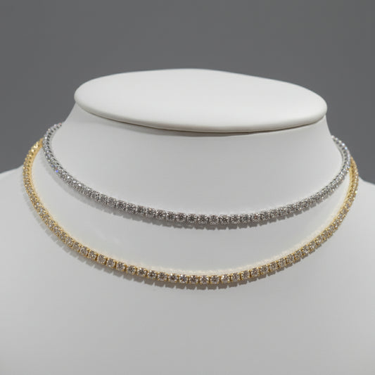 GOLD PLATE CZ NECKLACE