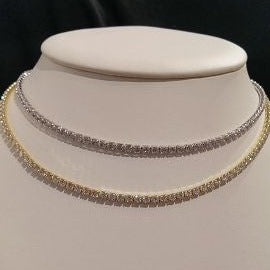 GOLD PLATE CZ NECKLACE