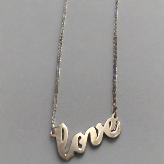 LOVE SILVER NECKLACE