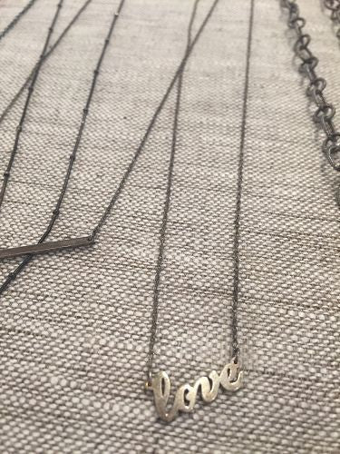LOVE SILVER NECKLACE