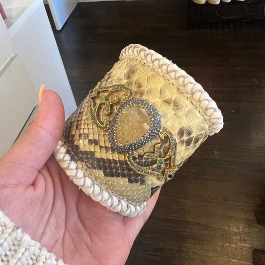 LARGE PYTHON DRUZY CUFF