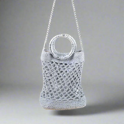 GLITTER CROCHET BAG