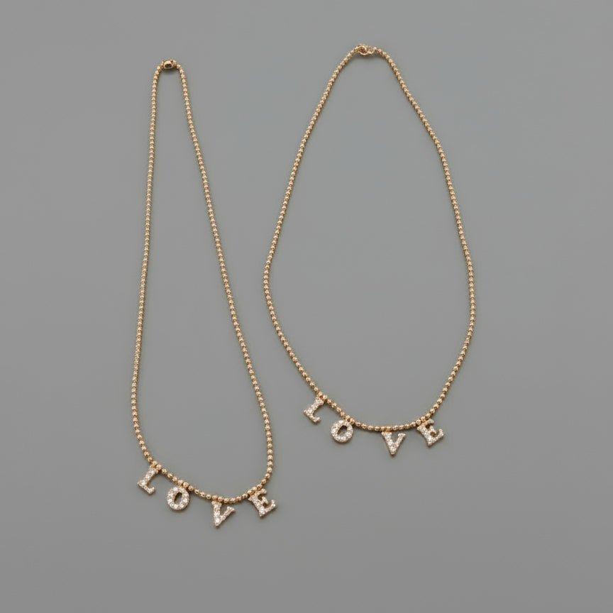 GOLD FILLED  "LOVE" NECKLACE