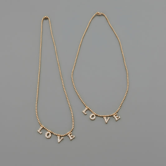 GOLD FILLED  "LOVE" NECKLACE