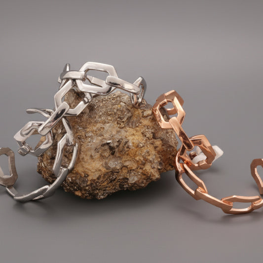 ROSE/SILVER LINK BRACELET