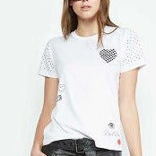 VINTAGE TEE S WITH CRYSTALS TEE SHIRT