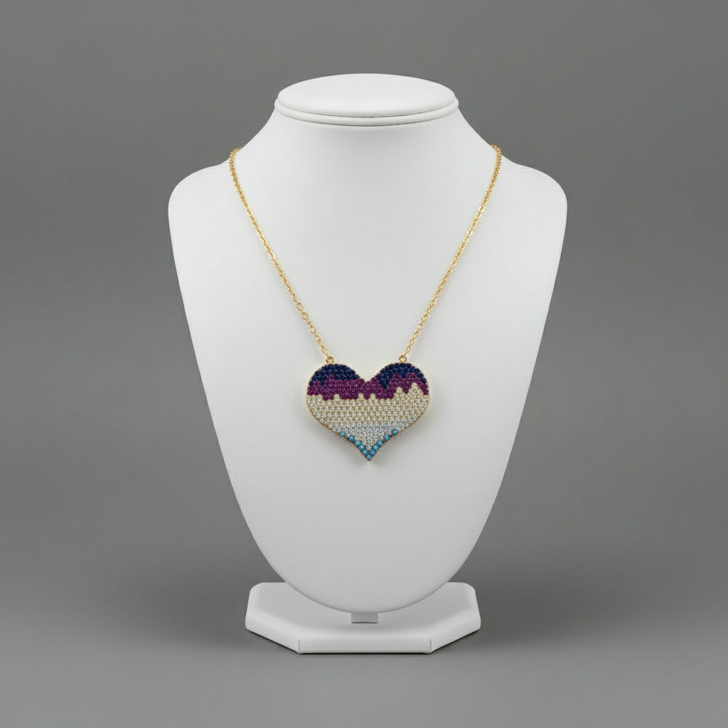 MULTICOLOR HEART NECKLACE