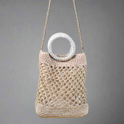 GLITTER CROCHET BAG