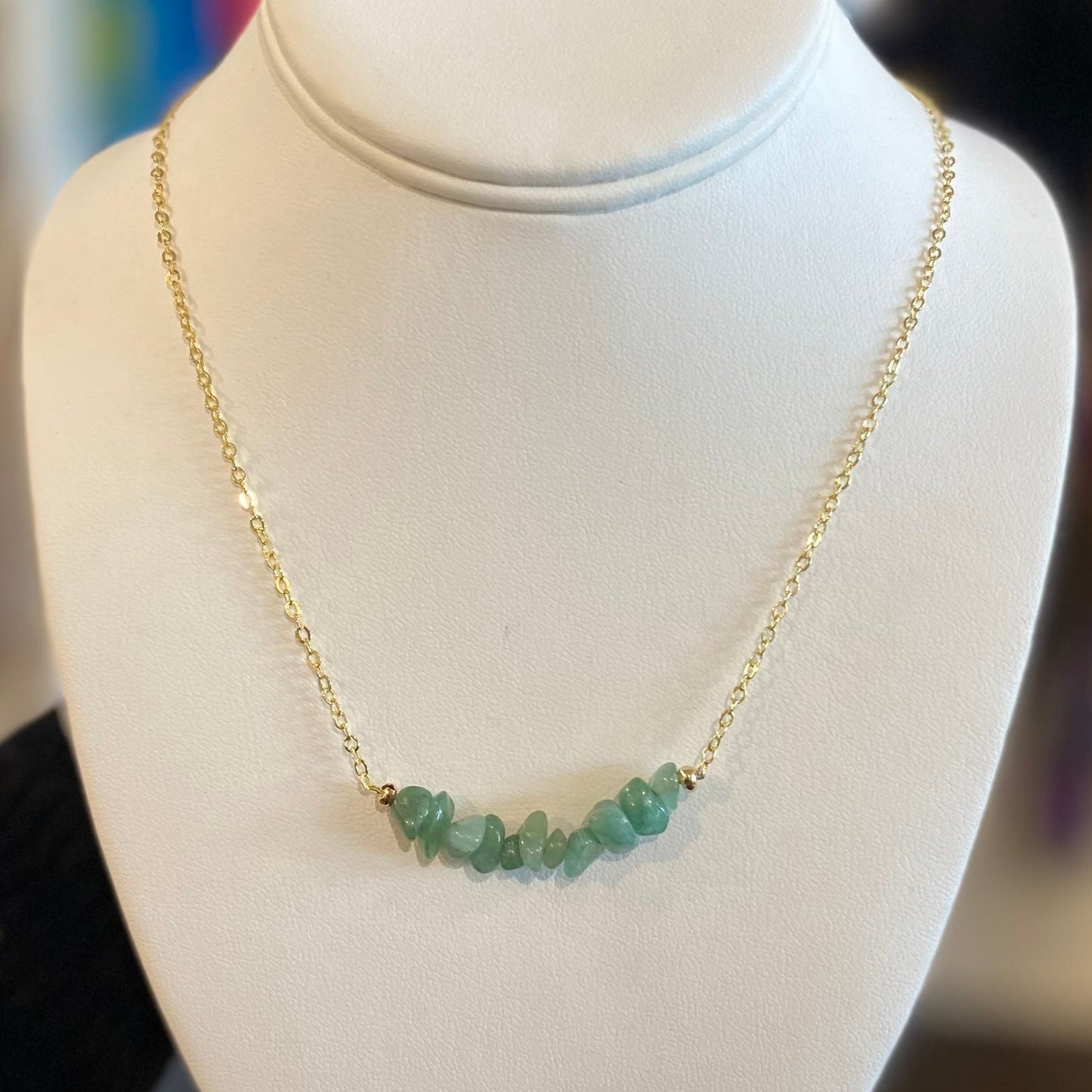 ADVENTURINE GOLD-FILLED NECKLACE