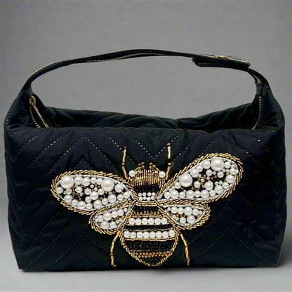 BLACK BEE CLUTCH BAG