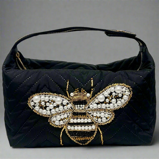 BLACK BEE CLUTCH BAG