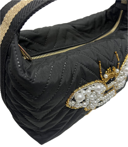 BLACK BEE CLUTCH BAG