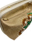 GOLD FLOWER CLUTCH BAG