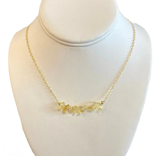 CITRINE GOLDFILL NECKL