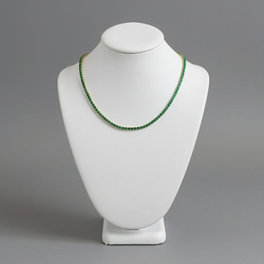 CZ CHAIN CHOKER NECKLACE