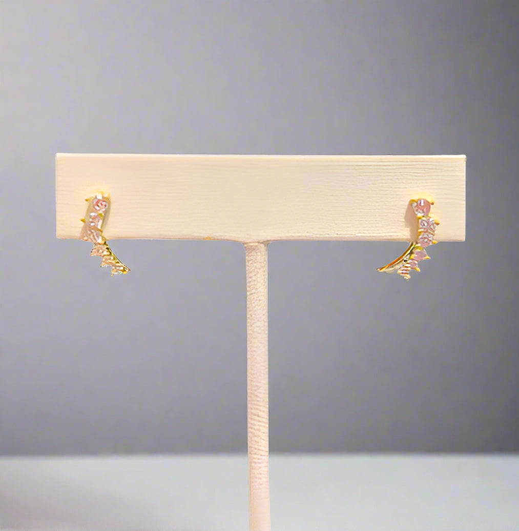 CZ GOLD DIP EARRINGS