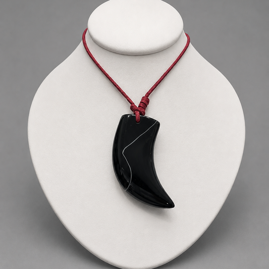 BLACK HORN SANDALWOOD NECKLACE