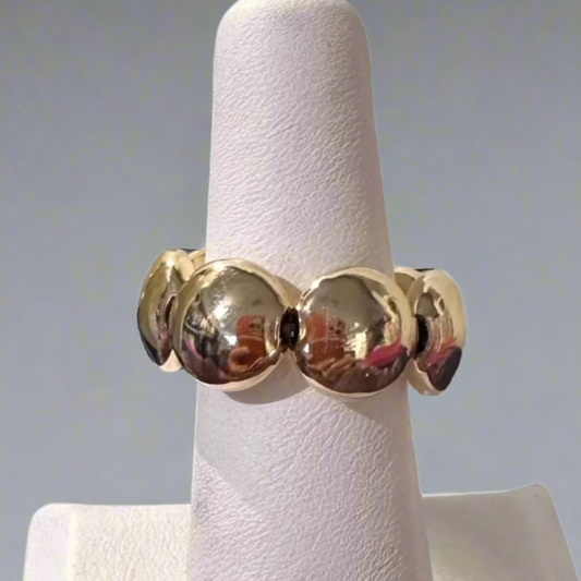 GOLD FILLED LARGE DISC RING