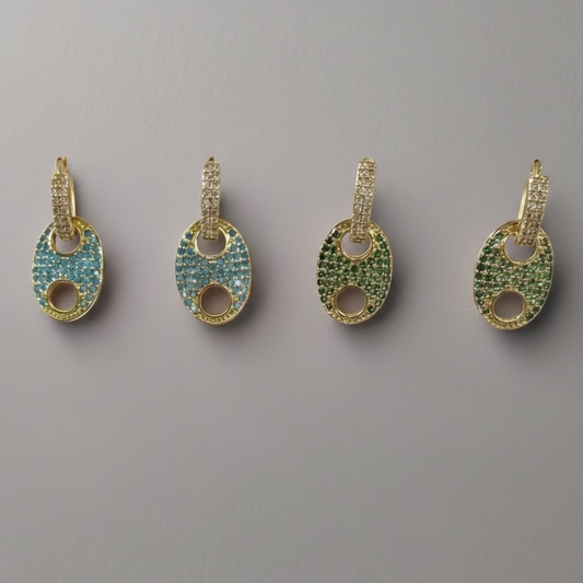 PAVE HUGGIE EARRINGS