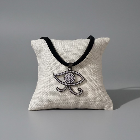 STERLING EYE ON CORD NECKLACE