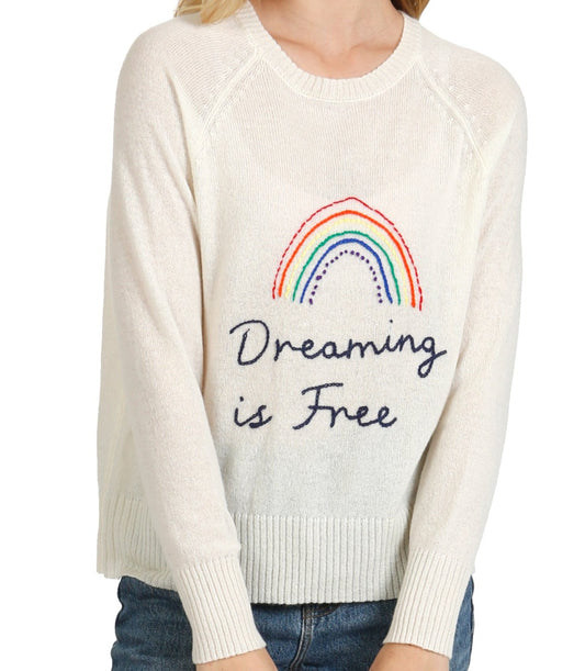 LIFE IS GOOD DREAMING IS FREE CREW TOP