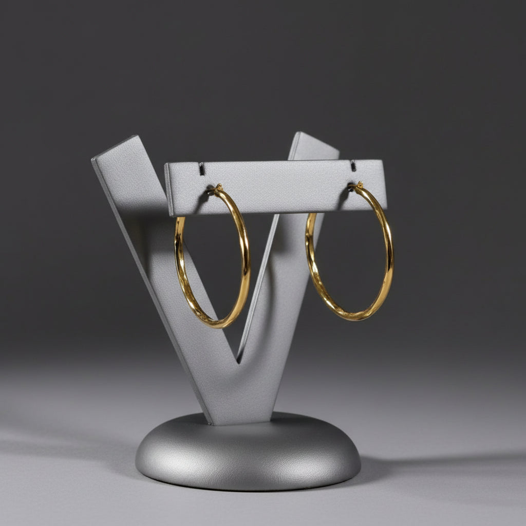 GOLD HAMMERED HOOPS