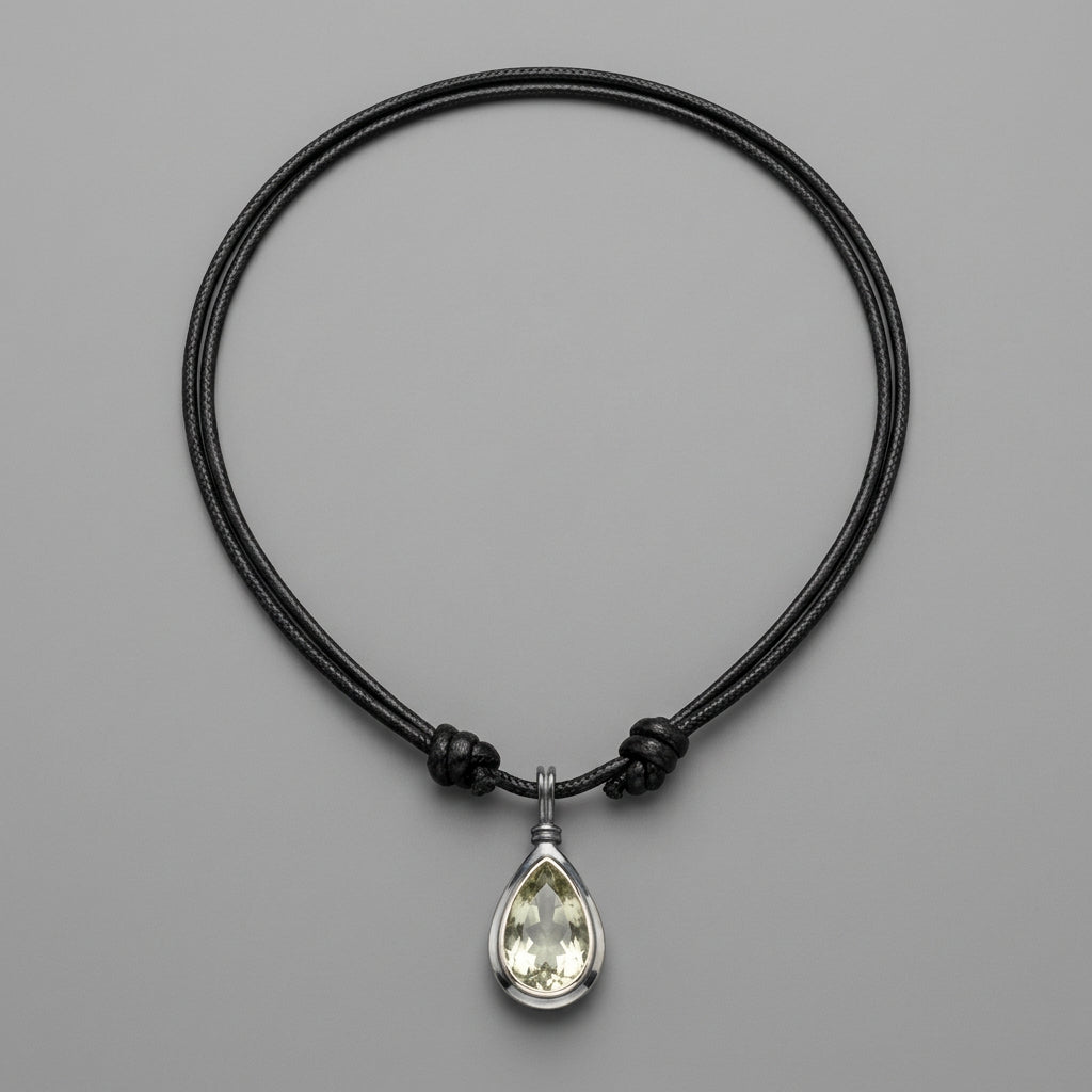 AQUAMARINE DROP NECKLACE