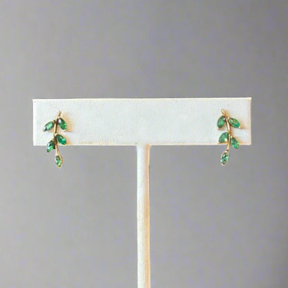 GREEN LEAF EARRINGS