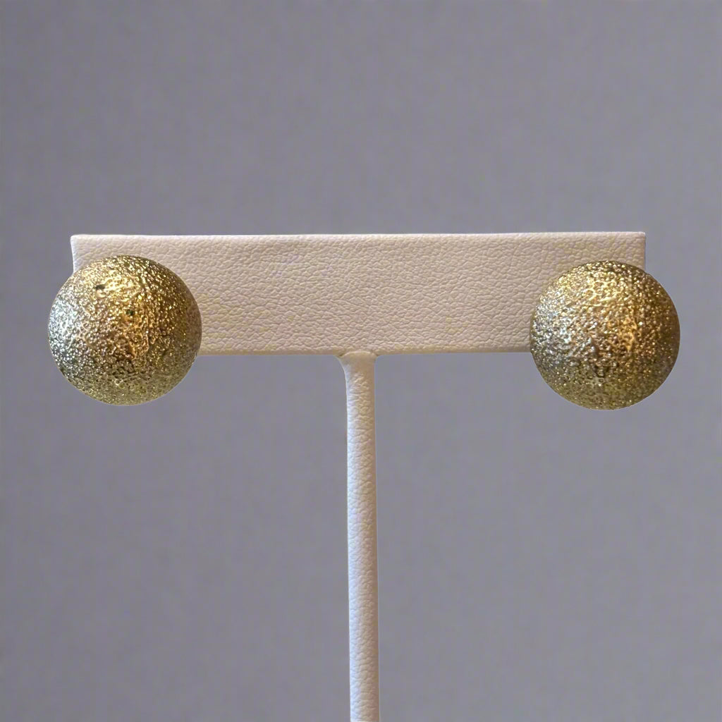 STAR DUST YELLOW GOLD EARRINGS