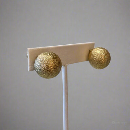 STAR DUST YELLOW GOLD EARRINGS