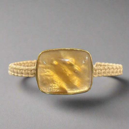 18KT GLD CITRIN BEIGE BRACELET