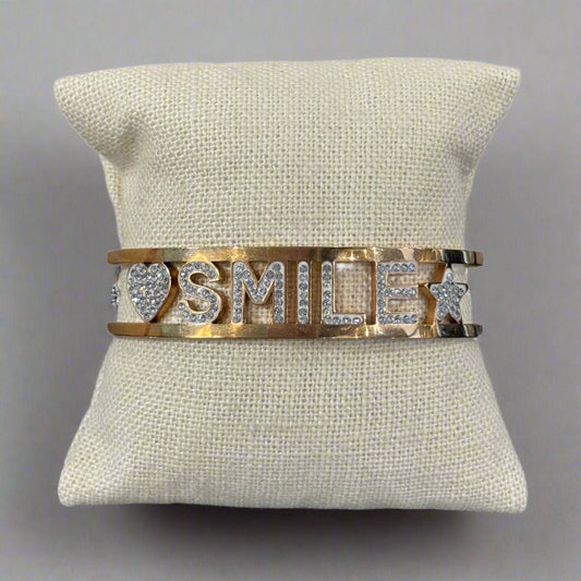 GOLD DIPPED CRYSTAL SMILE BRACELET