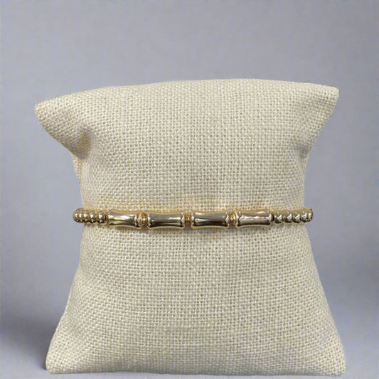 BAMBOO GOLD BEAD BRACELET