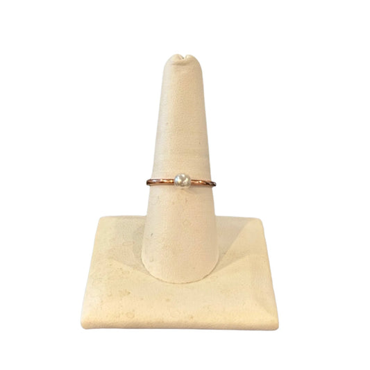 PEARL PLAIN GOLD BAND RING-RING