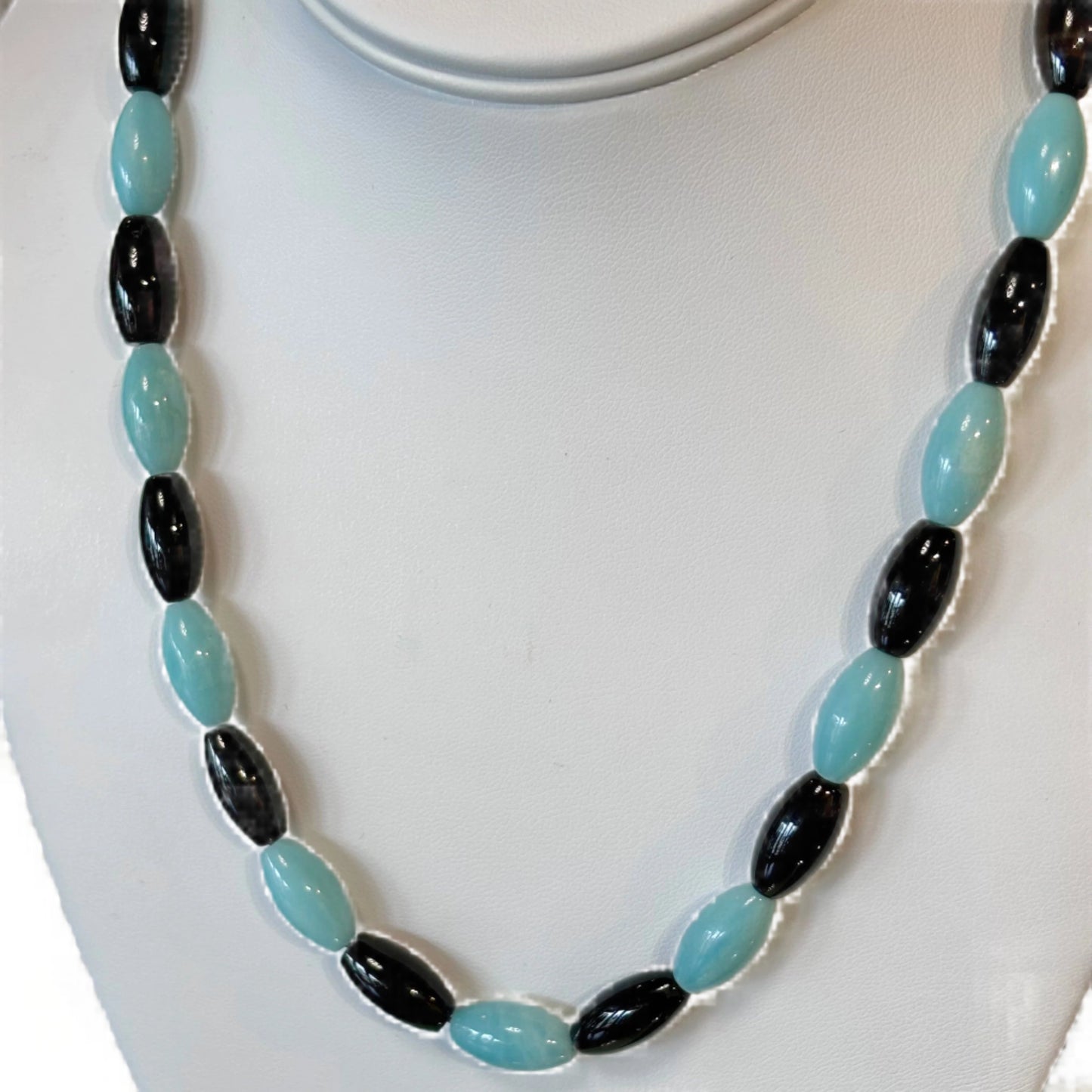 AGATE LARIMAR BLACKEND CLASP