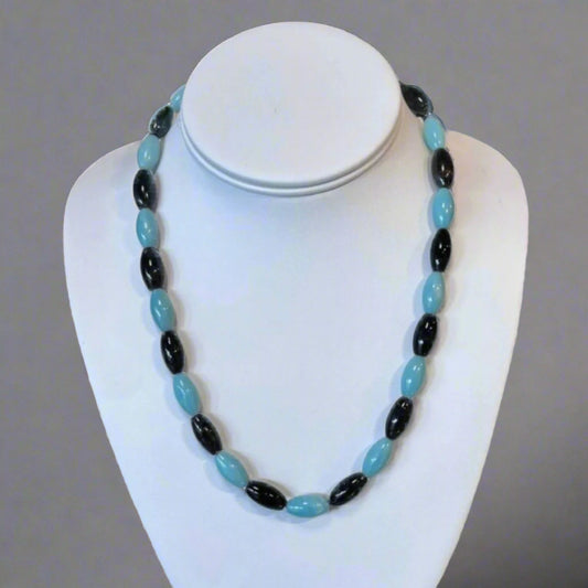 AGATE LARIMAR BLACKEND CLASP