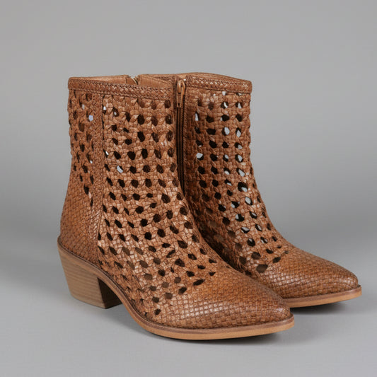 WOVEN LEATHER MEXIAN BOOT